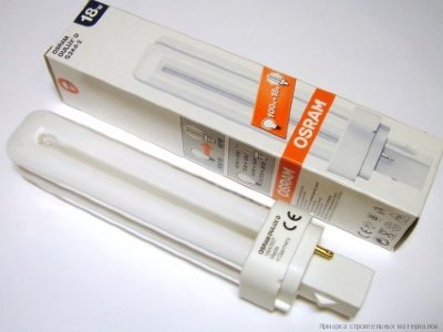 Люминесцентная компактная лампа DULUX D 18W/840 G24d-2