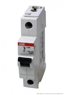 S201/C20 ABB Автоматический выключатель 1п 20A, 6kA