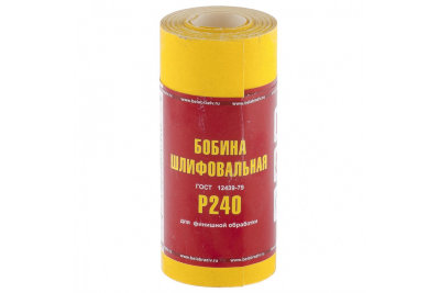 Шкурка на бумажной основе,LP41C (зернистьсть Р240, 115 мм, 5 м) мини-рулон Россия 75634