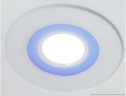 Панель(светильник)светодиодная ультратонкая с декоративной подсведкой 6W+2W 6000К 220В Круглый Альфа