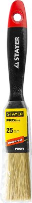 Плоская кисть STAYER UNIVERSAL-PROFI, светлая натуральная щетина, деревянная ручка, 25мм 0104-025