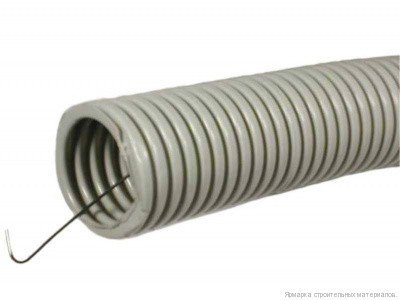 Труба ПВХ гофрированная(гофра для кабеля,провода) с зондом 20мм (уп.100м)