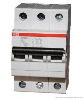 Автоматический выключатель ABB 3п (16А) SH203L C16 4.5кА